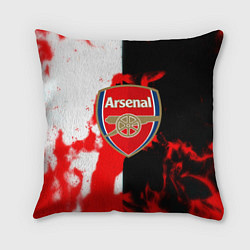 Подушка квадратная Арсенал огонь, цвет: 3D-принт