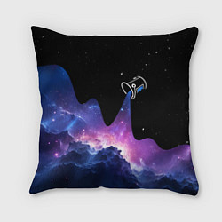 Подушка квадратная Потеки космической краски, цвет: 3D-принт