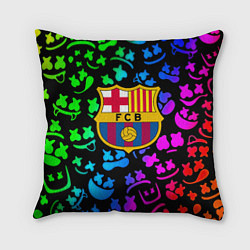 Подушка квадратная Барселона x Маршмэллоу неоновый градиент, цвет: 3D-принт