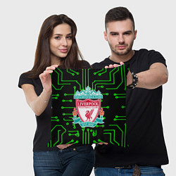 Подушка квадратная Liverpool плата текстура, цвет: 3D-принт — фото 2