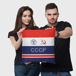 Подушка квадратная Советский союз - СССР, цвет: 3D-принт — фото 2