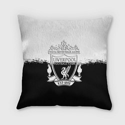 Подушка квадратная Liverpool краски черно белые, цвет: 3D-принт