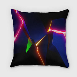 Подушка квадратная Neon colored geometric, цвет: 3D-принт