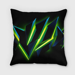 Подушка квадратная Geometric neon, цвет: 3D-принт