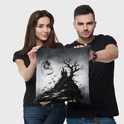 Подушка квадратная Страшное дерево, цвет: 3D-принт — фото 2