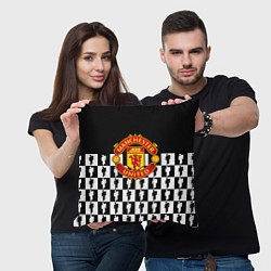 Подушка квадратная Манчестер Юнайтед люди паттерн, цвет: 3D-принт — фото 2