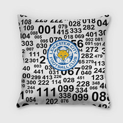 Подушка квадратная Лестер сити цифры символы, цвет: 3D-принт