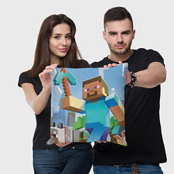 Подушка квадратная Minecraft World, цвет: 3D-принт — фото 2