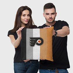 Подушка квадратная Philadelphia Flyers, цвет: 3D-принт — фото 2