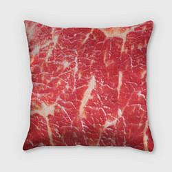 Подушка квадратная Мясо, цвет: 3D-принт