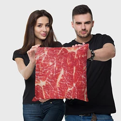 Подушка квадратная Мясо, цвет: 3D-принт — фото 2
