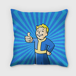 Подушка квадратная Fallout Blue, цвет: 3D-принт