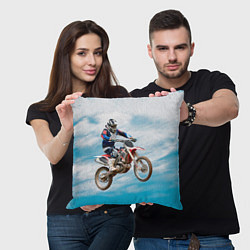 Подушка квадратная Эндуро, цвет: 3D-принт — фото 2