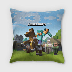 Подушка квадратная Minecraft Rider, цвет: 3D-принт