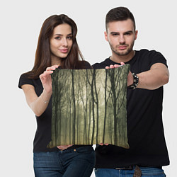 Подушка квадратная Чарующий лес, цвет: 3D-принт — фото 2