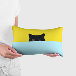 Подушка-антистресс Черный кот выглядывает, цвет: 3D-принт — фото 2