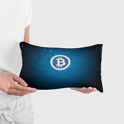 Подушка-антистресс Bitcoin Blue, цвет: 3D-принт — фото 2