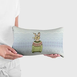 Подушка-антистресс Кролик хипстер, цвет: 3D-принт — фото 2