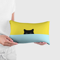 Подушка-антистресс Черный котик, цвет: 3D-принт — фото 2