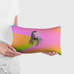 Подушка-антистресс Billie Eilish: Pink Fashion, цвет: 3D-принт — фото 2