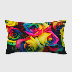 Подушка-антистресс Разноцветные розы, цвет: 3D-принт