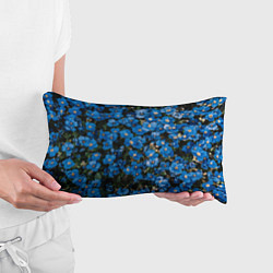 Подушка-антистресс Поле синих цветов фиалки лето, цвет: 3D-принт — фото 2