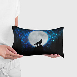 Подушка-антистресс Волк воющий на луну, цвет: 3D-принт — фото 2
