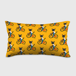 Подушка-антистресс Котики на велосипедах, цвет: 3D-принт