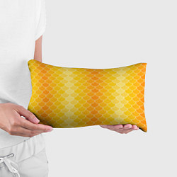 Подушка-антистресс Желтая чешуя, цвет: 3D-принт — фото 2