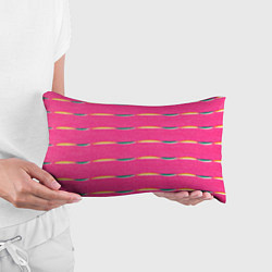 Подушка-антистресс Волнистые линии на розовом, цвет: 3D-принт — фото 2