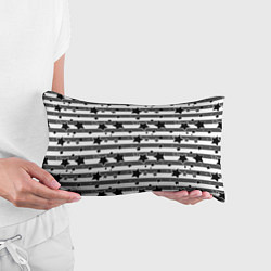 Подушка-антистресс Черно-белый полосатый узор, цвет: 3D-принт — фото 2