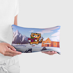 Подушка-антистресс Новогодний тигренок с подарком, цвет: 3D-принт — фото 2