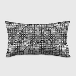 Подушка-антистресс Geometry Dash: BW Pattern, цвет: 3D-принт