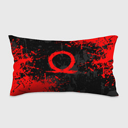 Подушка-антистресс GOD OF WAR LOGO RED, БРЫЗГИ КРАСОК, цвет: 3D-принт