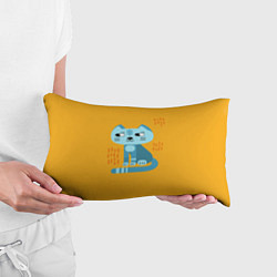 Подушка-антистресс Очаровательный котик в плоском стиле в ярких цвета, цвет: 3D-принт — фото 2