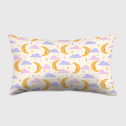 Подушка-антистресс ЗВЕЗДЫ И ЛУНА В СТИЛЕ 70х, цвет: 3D-принт