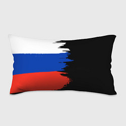 Подушка-антистресс Российский триколор на темном фоне, цвет: 3D-принт