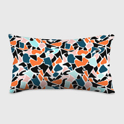 Подушка-антистресс Абстрактный современный разноцветный узор в оранже, цвет: 3D-принт