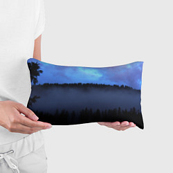 Подушка-антистресс Неоновое небо над лесом, цвет: 3D-принт — фото 2