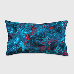 Подушка-антистресс Неоновые куски льда - Голубой и красный, цвет: 3D-принт
