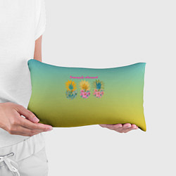 Подушка-антистресс Сочные разноцветные ананасы, цвет: 3D-принт — фото 2