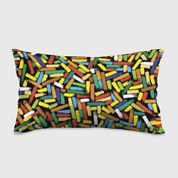 Подушка-антистресс Летний паттерн из разноцветных мелков, цвет: 3D-принт