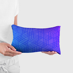 Подушка-антистресс Синий градиент geometry, цвет: 3D-принт — фото 2