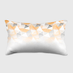 Подушка-антистресс Однотонный белый и желто-серый геометрический, цвет: 3D-принт