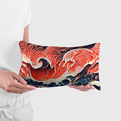 Подушка-антистресс Великая красная волна, цвет: 3D-принт — фото 2