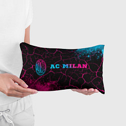 Подушка-антистресс AC Milan - neon gradient: надпись и символ, цвет: 3D-принт — фото 2