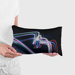 Подушка-антистресс Абстрактные световые линии во тьме, цвет: 3D-принт — фото 2