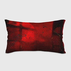 Подушка-антистресс Абстрактный красный дым и брызги тёмной краски, цвет: 3D-принт
