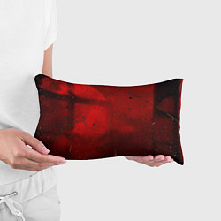 Подушка-антистресс Абстрактный красный дым и брызги тёмной краски, цвет: 3D-принт — фото 2