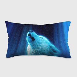 Подушка-антистресс Волк воет ну зимнее ночное небо, цвет: 3D-принт